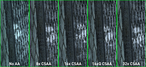 CSAA transparent texture comparison