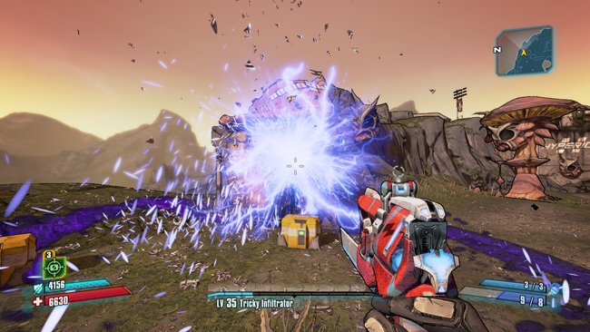 Borderlands 2 cloth particles