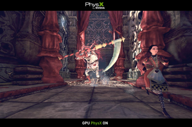 PhysX blade sparks