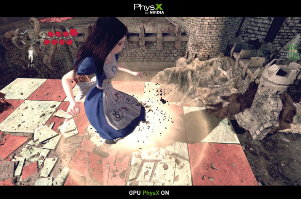 PhysX particles and tile destruction
