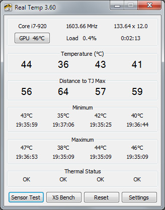 CPU temps vary a bit between the cores - this is normal