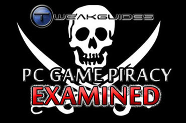 Skull & crossbone image with 'PC Game Piracy Examined' overlaid