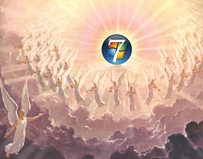 Angels herald the arrival of Windows 7
