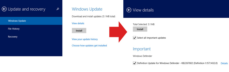 Windows Update details - Metro